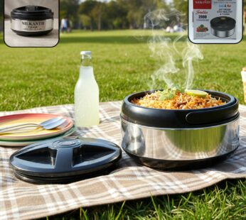 Double Wall Food Storage Container for Roti, Rice & Meals (Hot & Cold Food Keeper) 2000 ml