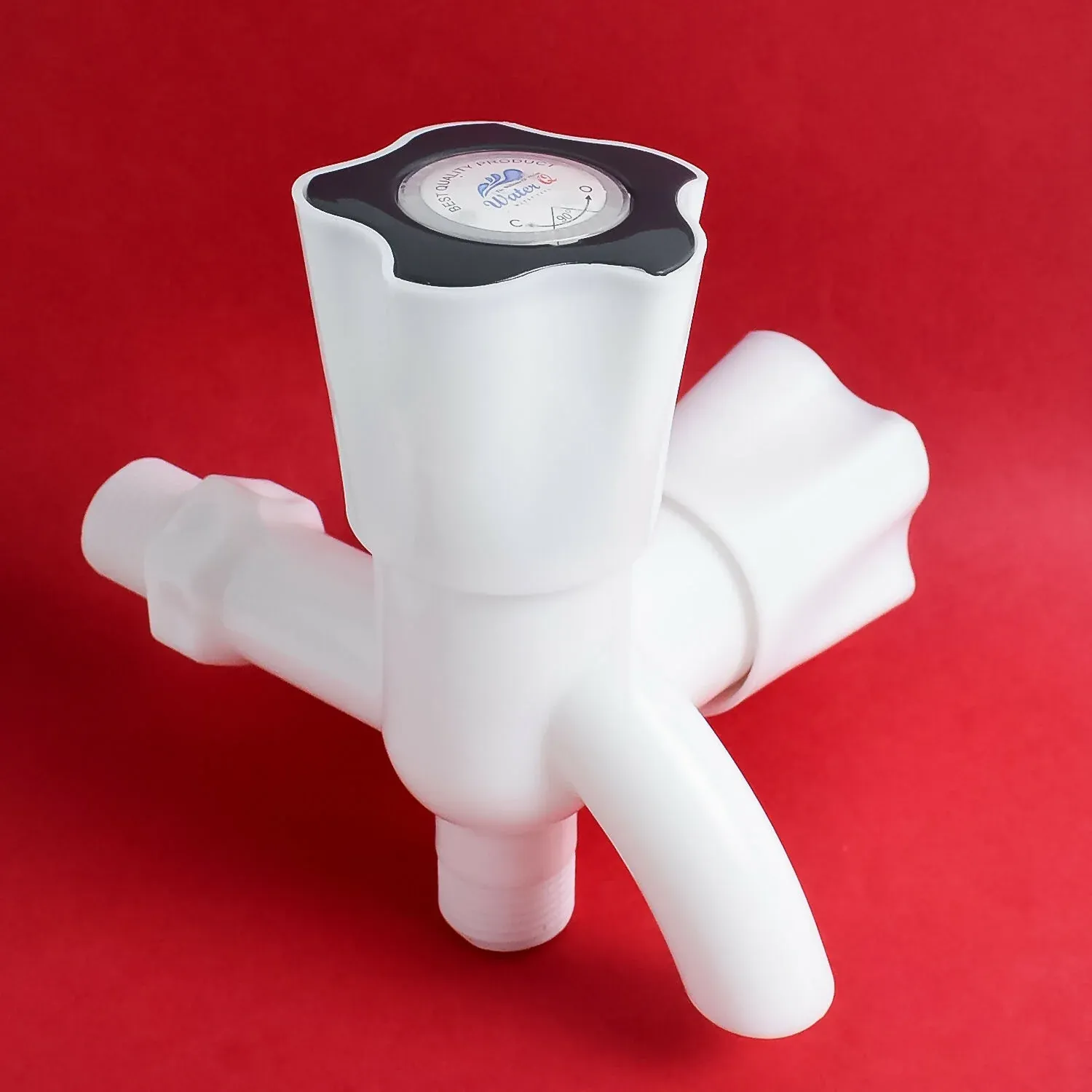 Set of 2 Premium Plastic Bib Cock Water Taps - Detailed Feature View 1
