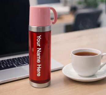 Customize Insulated Travel Mug Bottle with Handle Lid (500 ML)