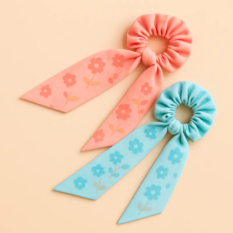 Premium Floral Satin Hair Scrunchie – Premium Quality, Gentle on Hair (Random Color-Pack of 1) - Buy Online at Alikart