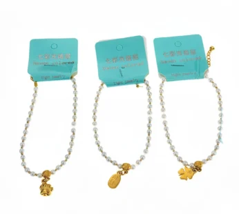 Pearl Bracelet With Charm – Elegant Beaded Bracelet for Women & Teens (Random Design-Pack of 1 Pc)