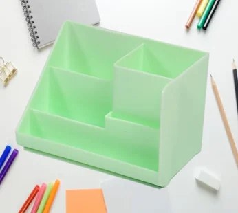 Stationery Holder Desk Organizer Space Saver Pen Stand Multi Compartments Holder