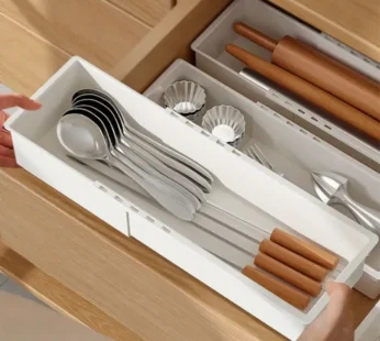Expandable Organizer with Smooth Sliding Drawers – Space-Saving Storage Rack for Kitchen, Office & Home(Medium Size Organizer)