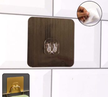 Self-Adhesive Heavy-Duty Plastic Wall Hook – 1 Pc (8×8 cm)