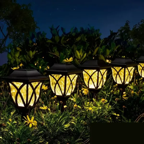 Solar Pathway Warm White Lights – Waterproof LED Garden Lights for Outdoor Lawn, Path, Driveway & Landscape Decoration (Pack of 2)