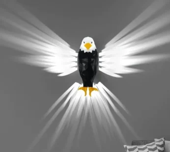 Wall-Mounted Eagle Night Light with Remote Control – Decorative LED Lamp for Bedroom & Living Room