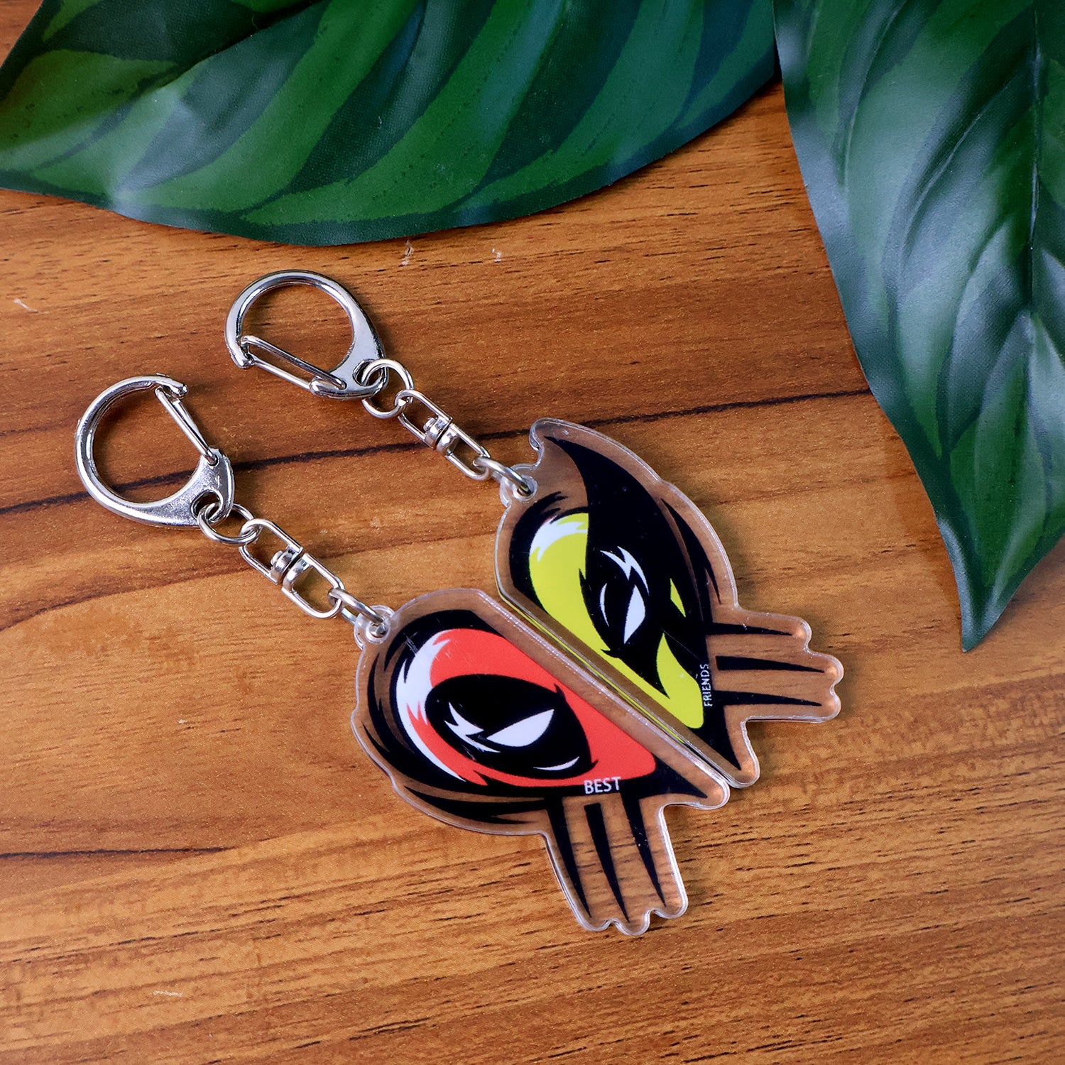 Premium 2-in-1 Best Friends Matching Acrylic Breakable Keychain - Buy Online at Alikart