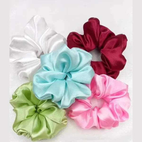 Premium Large Satin Silk Scrunchie – 1 Pc Premium Hair Tie for Women (Random Colour) - Buy Online at Alikart