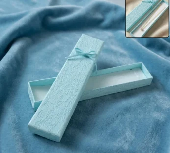 Premium Long Rectangular Jewelry Gift Box with Elegant Ribbon (1 Pc)