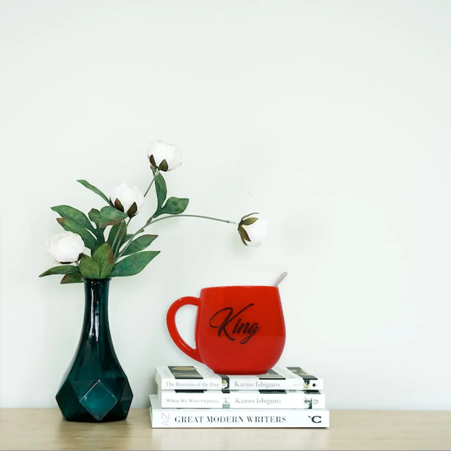 King & Queen Printed Couple Matching Coffee / Tea Plastic Coffee Mug (300ml Set of 2) - Detailed Feature View 8
