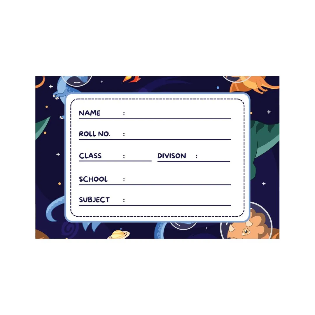 Premium Customized Dinosaur Name Stickers for School Books – 24 Pcs Personalised Labels - Buy Online at Alikart