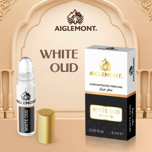 Aiglemont’s White Oud, 6ml Roll-on, Alcohol free, Long Lasting Attar