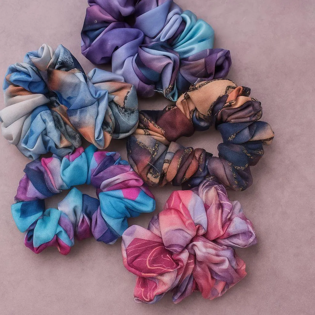 Premium Printed Satin Silk Scrunchies – Large Size Hair Tie for Women & Girls (Random Print-Pack of 1) - Buy Online at Alikart