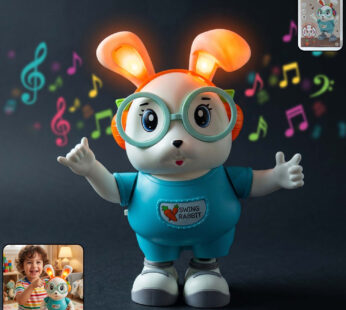 Swing Rabbit Musical Dancing Toy with Light-Up Ears (1 Pc)