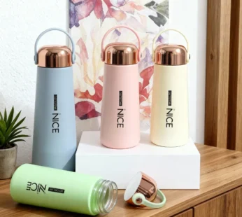 400ml Nice Premium Glass Water Bottle – Reusable Eco-Friendly Drinking Bottle (Pack of 1)