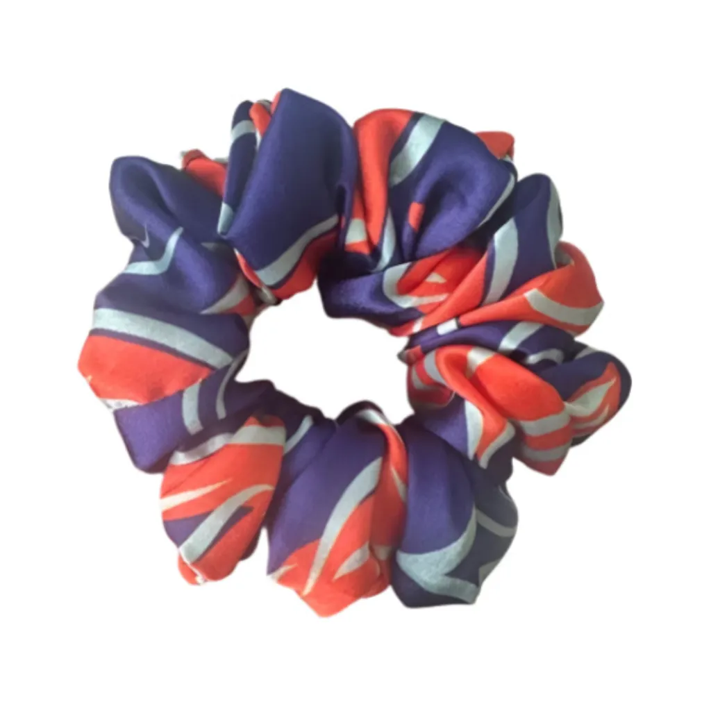 Printed Satin Silk Scrunchies – Large Size Hair Tie for Women & Girls (Random Print-Pack of 1) - Detailed Feature View 2
