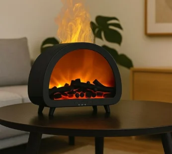 LED Flame Fireplace Humidifier with Remote | Realistic Fire Effect | Home Decor