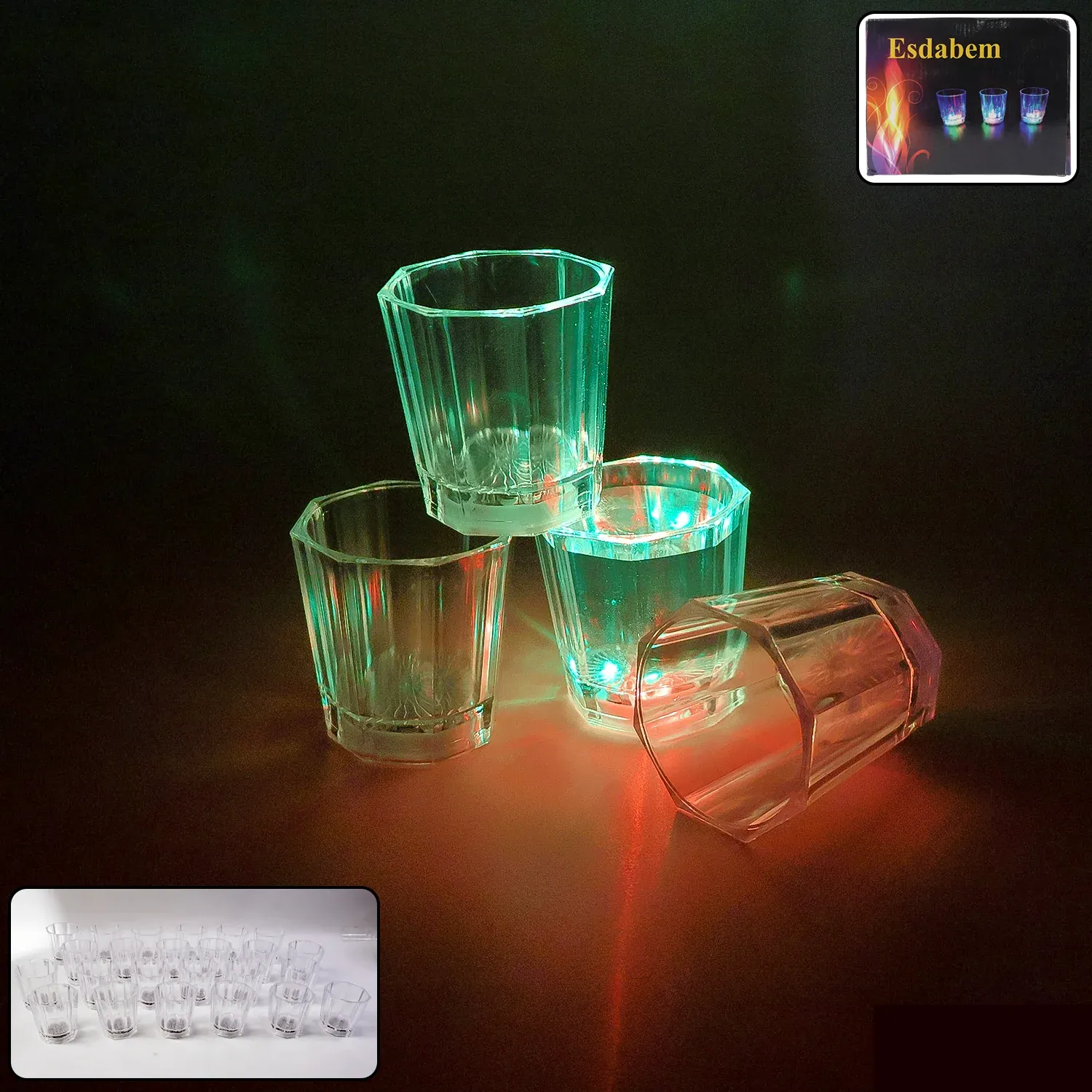 Premium Premium LED Light-Up Shot Glass Set (24 Pc Set) - Buy Online at Alikart