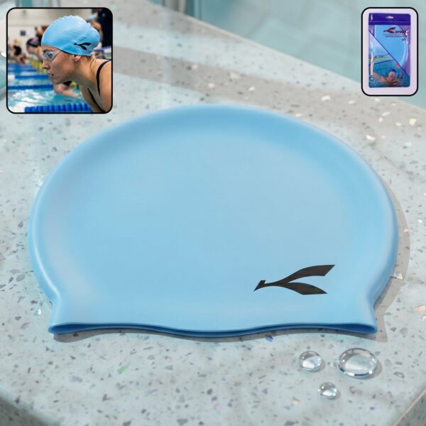 Waterproof Stretchable Silicone Swimming Cap (1 Pc)