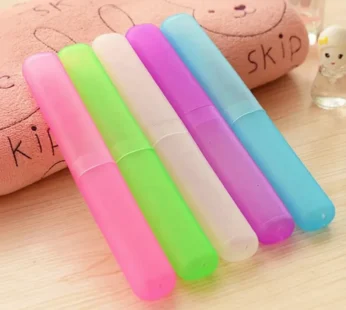 5 Pcs Plastic Toothbrush Cover – Anti-Bacterial Toothbrush Case Box, Portable Travel Toothbrush Container (Random Color)