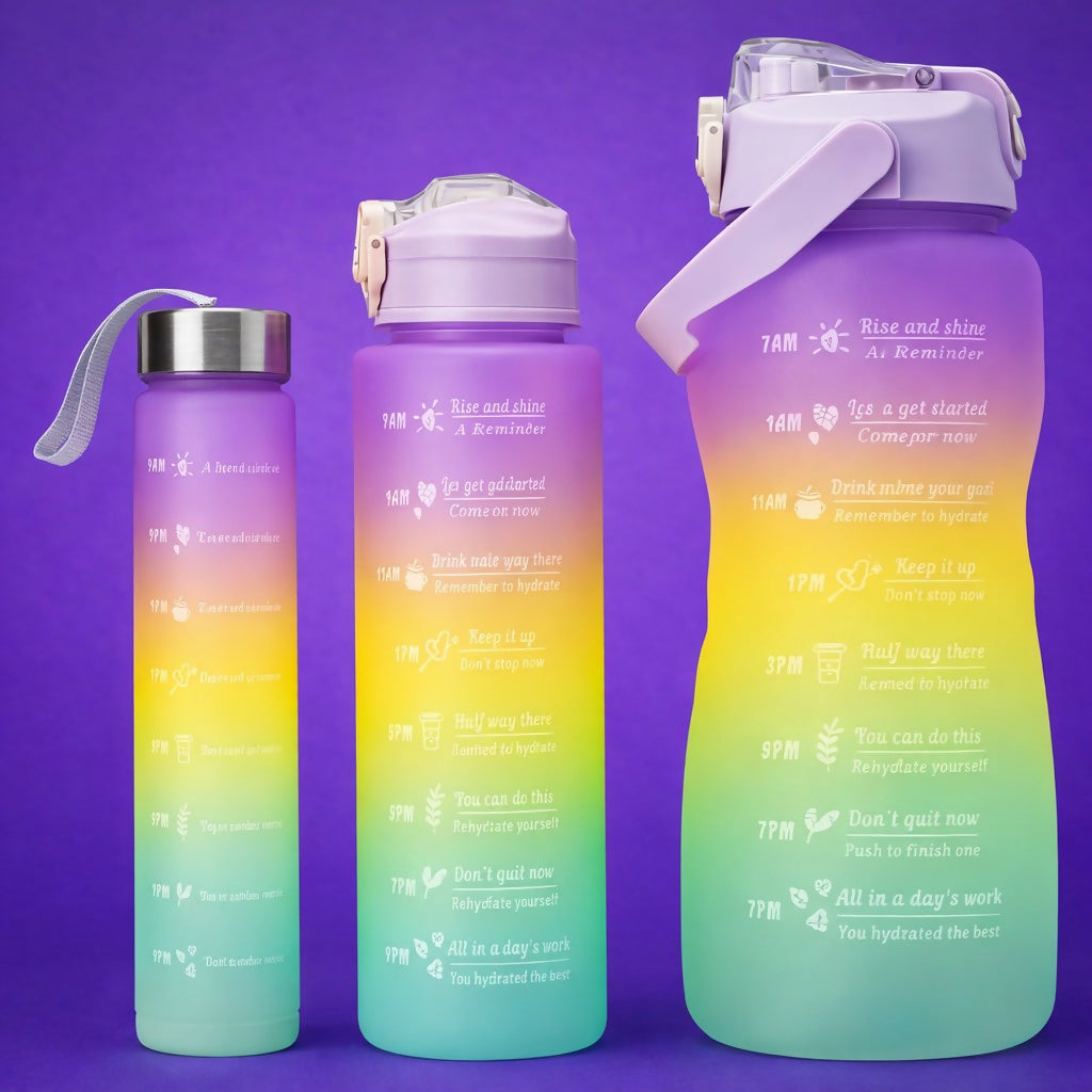 Premium Motivational Water Bottle with Time Marker Leakproof Gym Bottle - Buy Online at Alikart