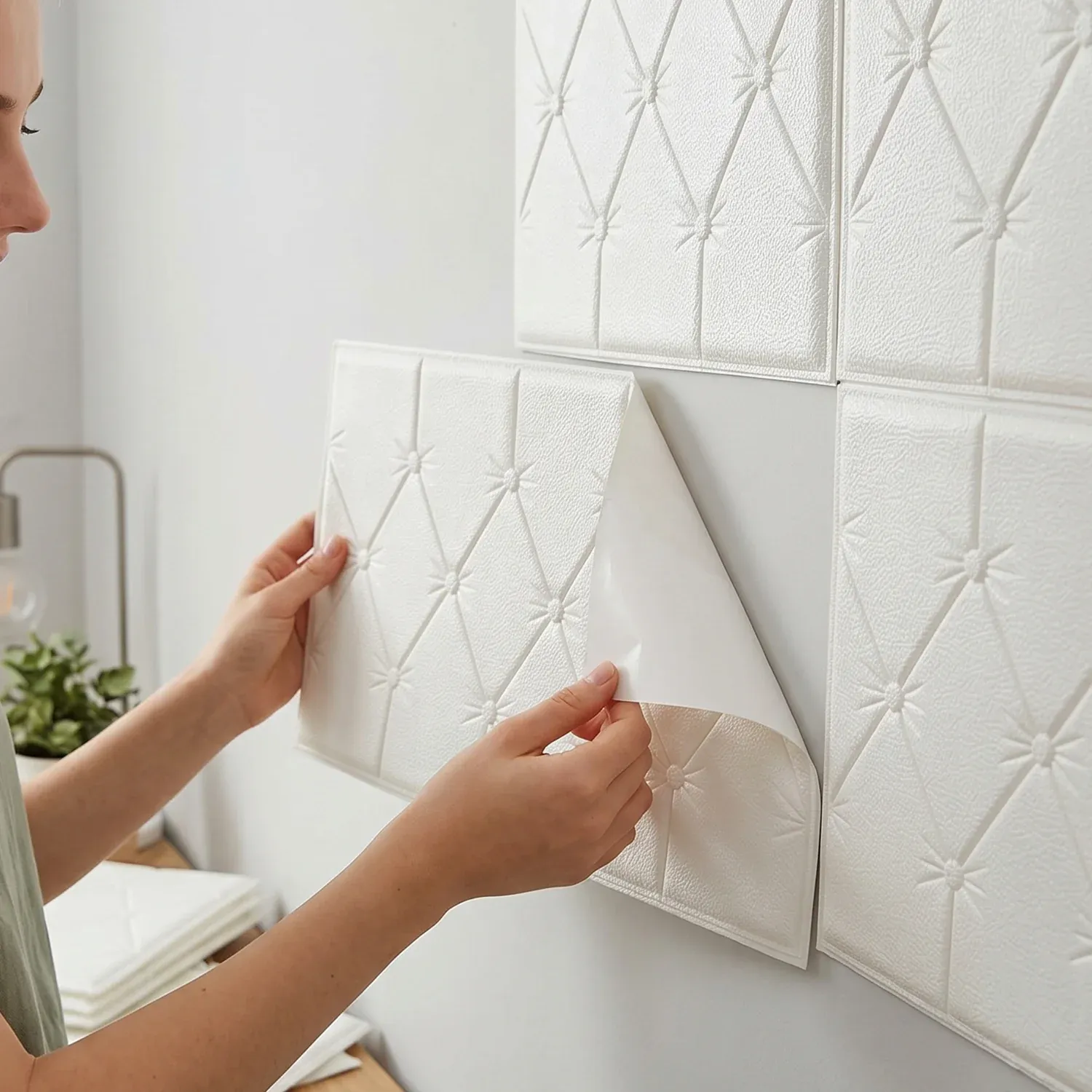 3D Adhesive wallpaper for living Room, Wallpaper Home Decor Self Adhesive Wallpaper - Detailed Feature View 3