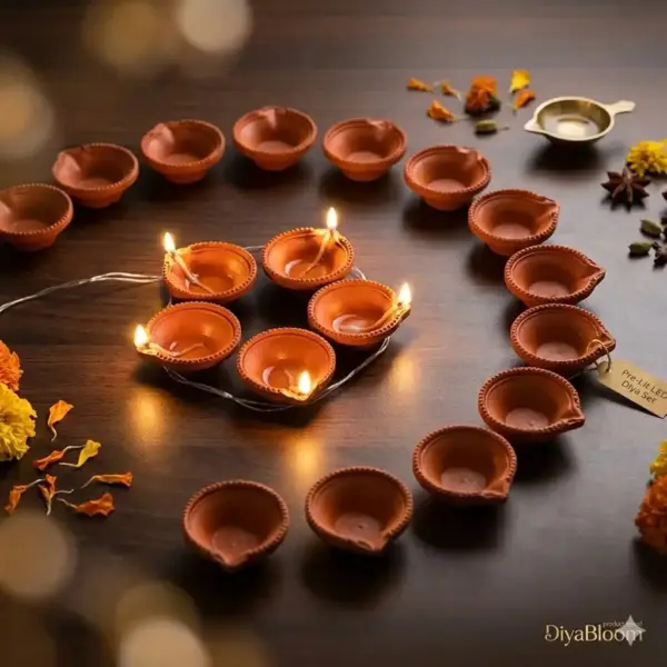 Warm White Diya String Lights – Stunning LED Decorative Lights for Diwali