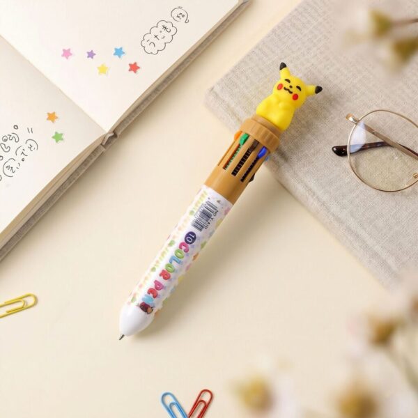 10 Color Cartoon Multi Ink Ball Pen for Kids School Stationery