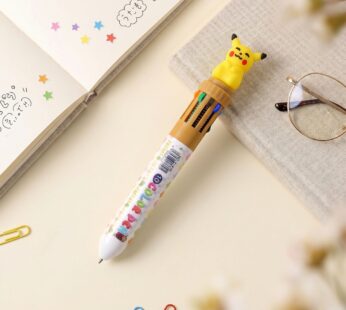 10 Color Cartoon Multi Ink Ball Pen for Kids School Stationery