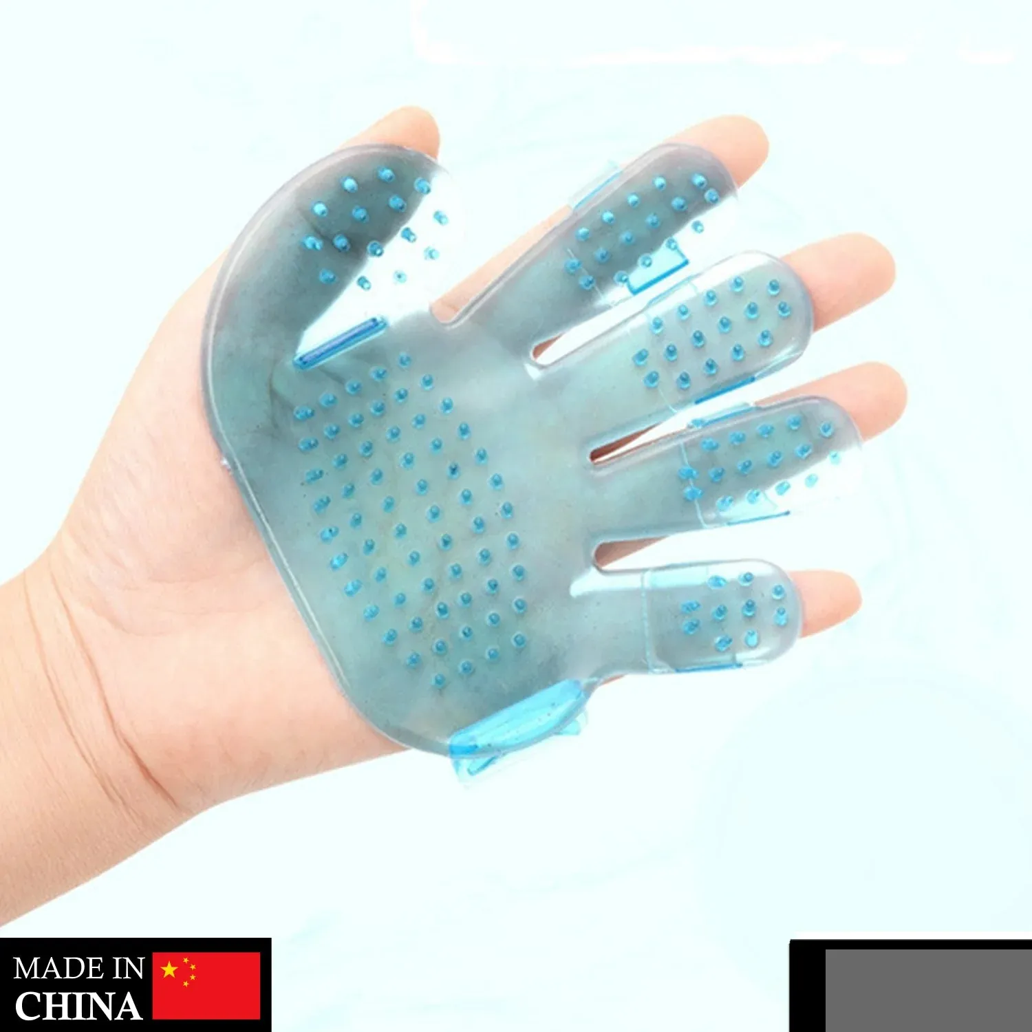 Rubber Pet Cleaning Massaging Grooming Glove Brush - Detailed Feature View 2