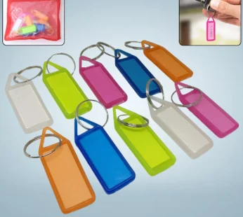 10 Pc Colorful Plastic Keychain Tags for Organizing Keys