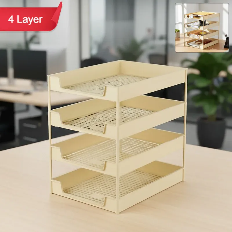 Premium Officemate 4-Layer Executive Document Tray (37.5 cm x 27.5 cm x 40 cm) - Buy Online at Alikart