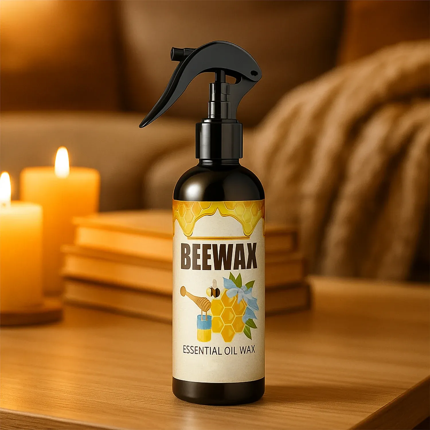 Premium Beeswax Essential Oil Wood Polish Spray 120Ml - (Set) - Buy Online at Alikart