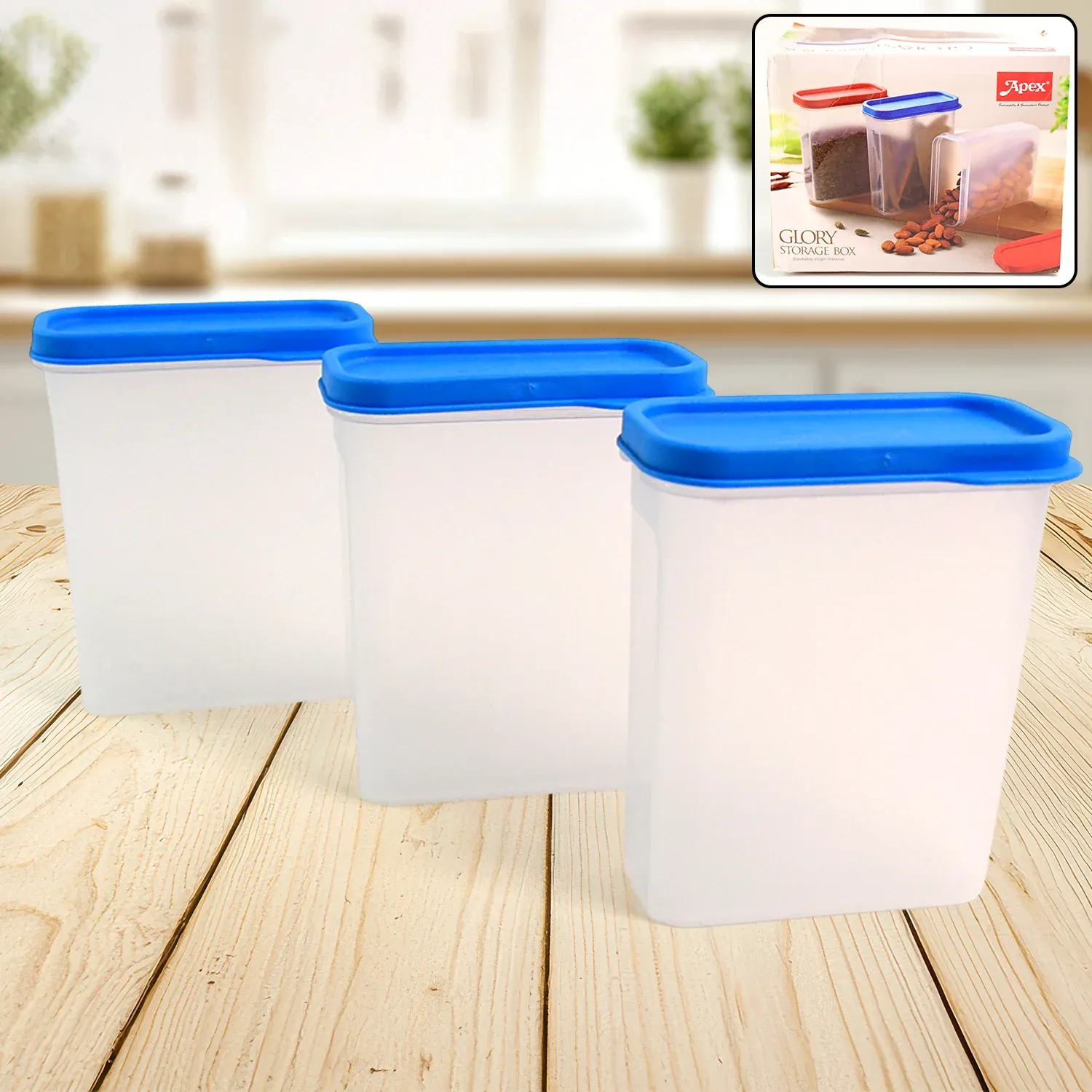 Premium Apex Glory 3-Piece Airtight Food Storage Container Set - BPA-Free - Buy Online at Alikart