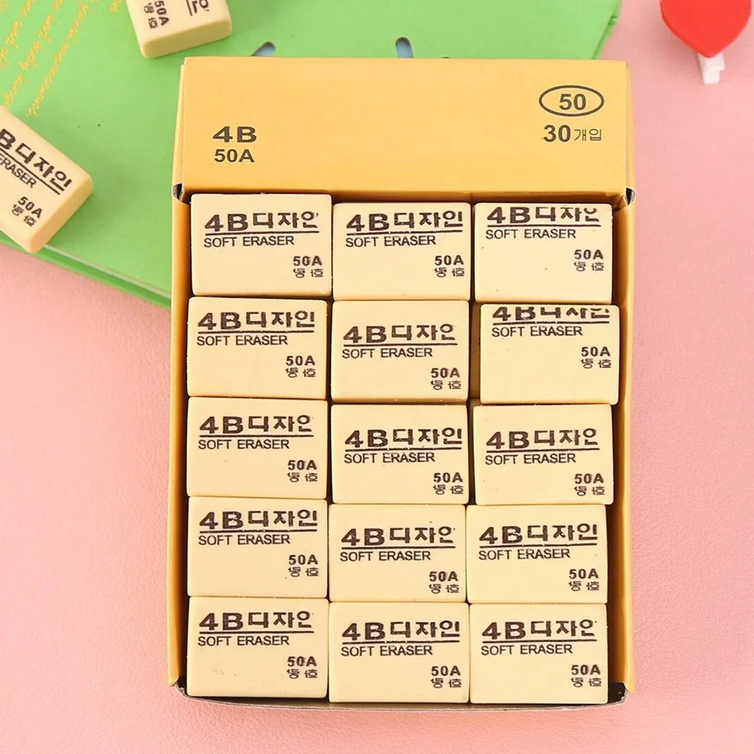 Premium 4B Erasers – Smudge-Free 30-Pack for Students | TinyTrendy - Buy Online at Alikart