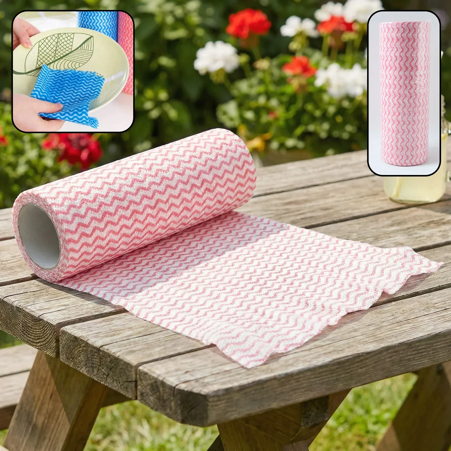 Premium Kitchen Cleaning Cloth Roll – Reusable & Highly Absorbent 1 Roll - Buy Online at Alikart