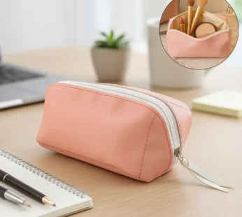 PU Leather Cosmetic & Pencil Pouch – (1 Pc)