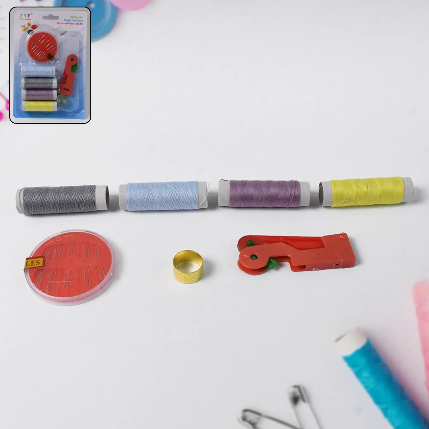 Premium 7 in 1 Multipurpose Tailoring Sewing Kit with Thread & Needles - Buy Online at Alikart