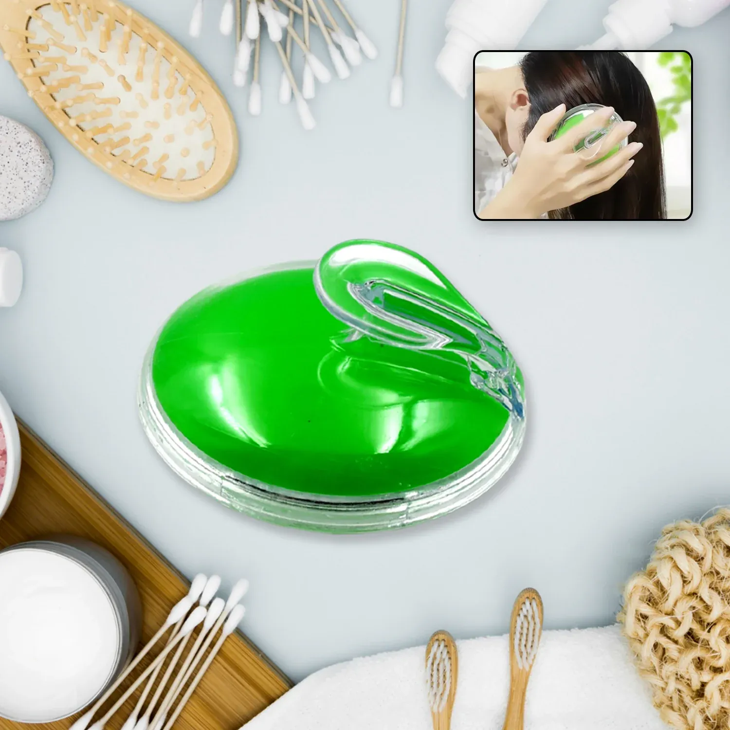 Premium Silicone Head Massager – Portable Scalp Stress Relief | VoltDesk - Buy Online at Alikart