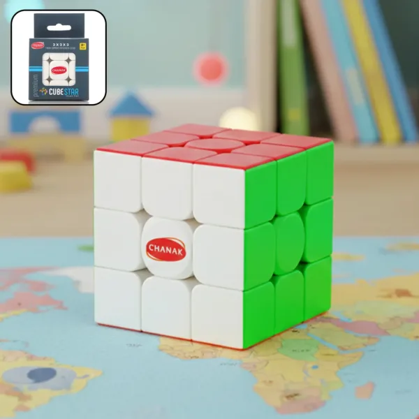 Aditi 3×3 Stickerless Speed Cube – Smooth Puzzle for Kids & Beginners