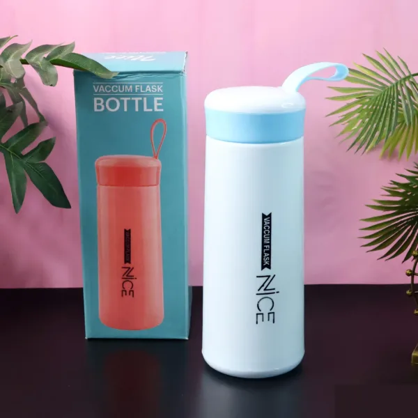 Blue Plastic Flask Water Bottle 400ML – Leak-Proof & Lightweight