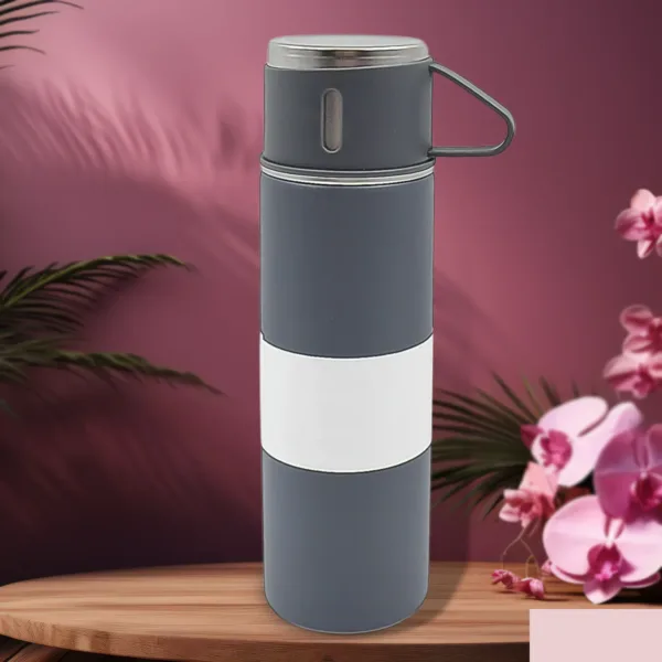 Stainless Steel Vacuum Insulated Water Bottle & Mug – Keeps Drinks Hot & Cold