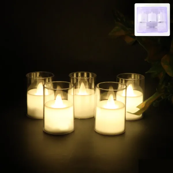 Flameless LED Votive Candles – (Set)