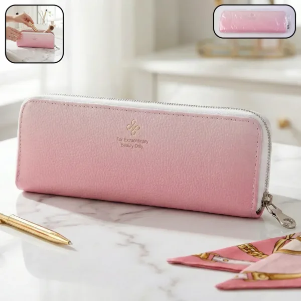Premium Makeup Brush Storage Pouch with Zip Closure
