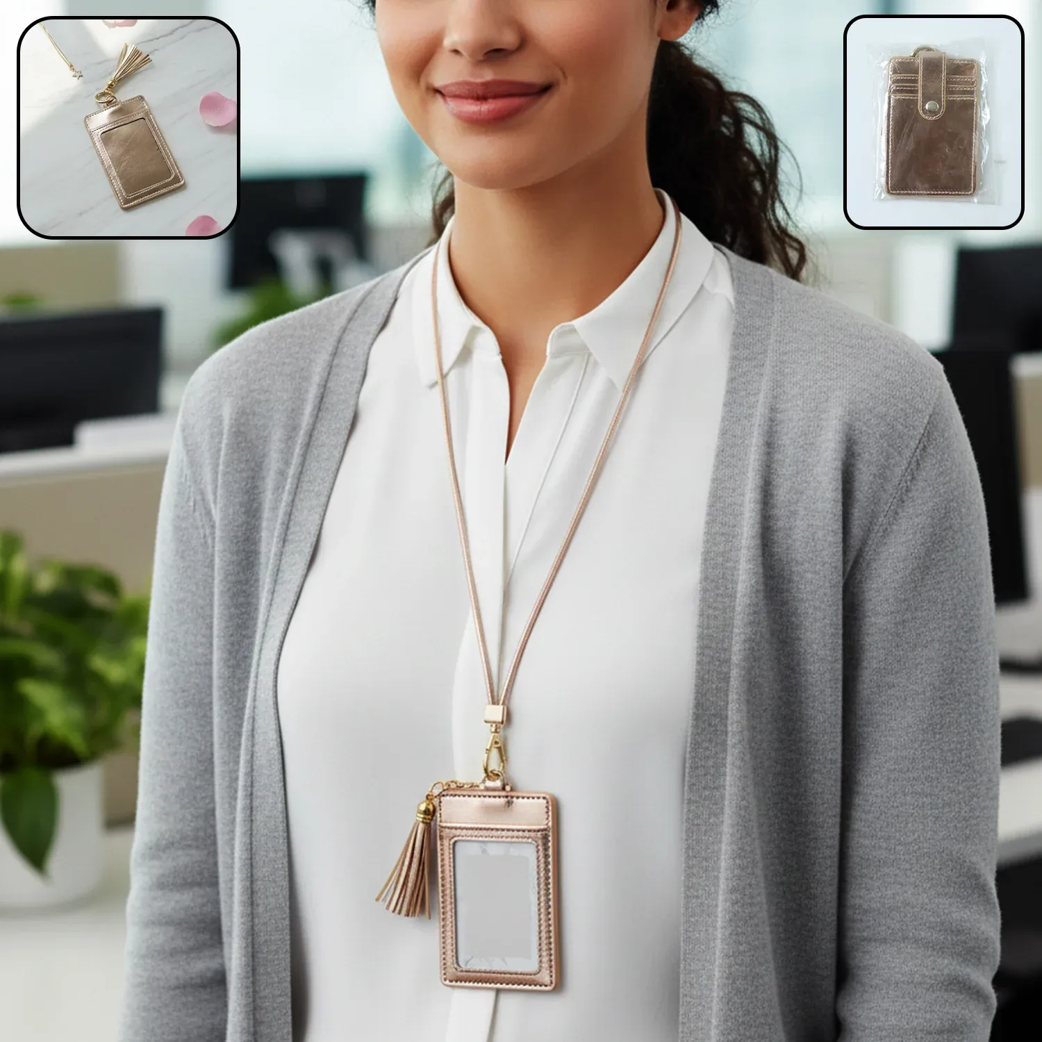 Premium PU Leather Card Holder Wallet with Button Strap & ID Window - Buy Online at Alikart