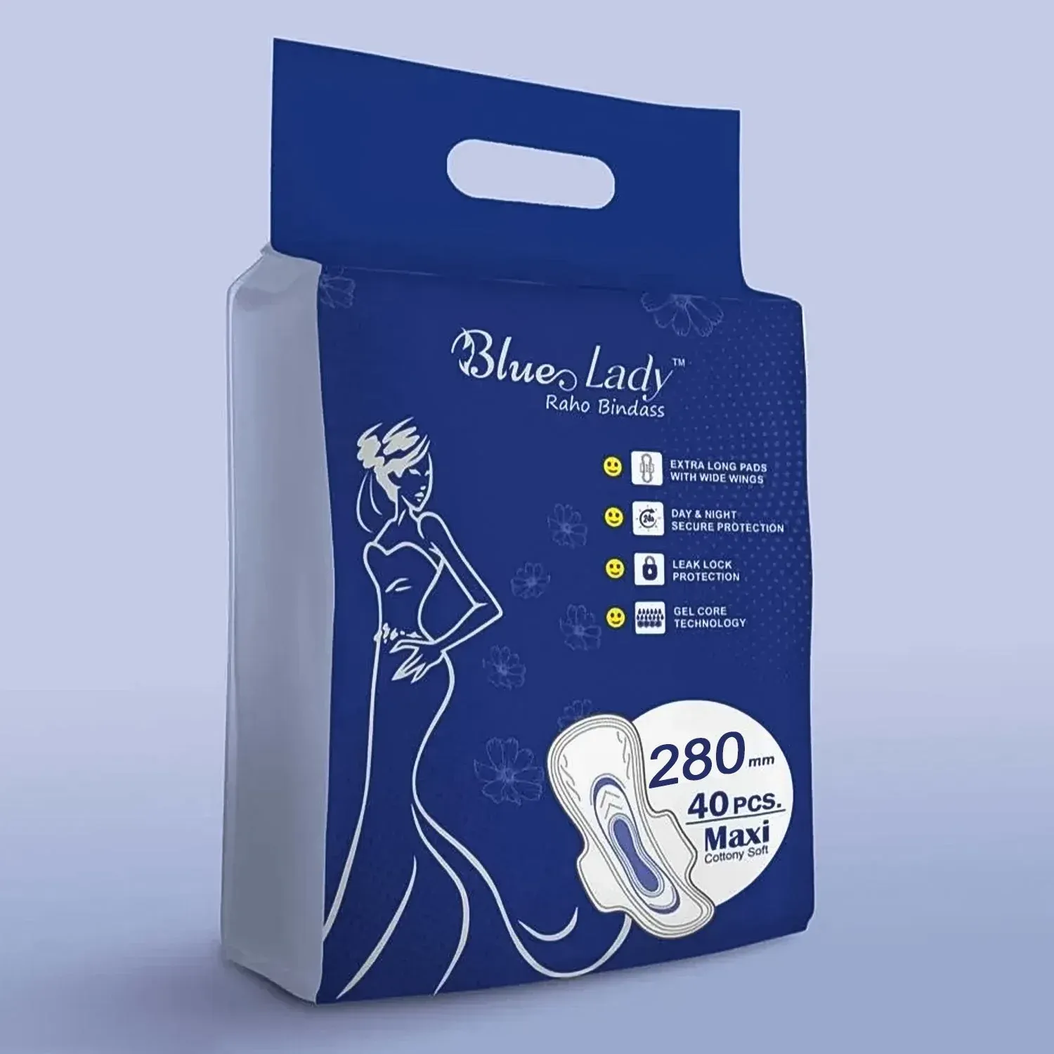 Premium 280mm Sanitary Pads – Extra Long, 40-Pack | Beautiful Basics - Buy Online at Alikart
