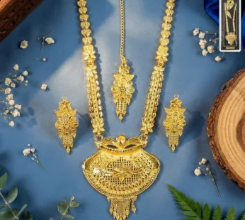 Royal Heritage Gold-Plated Bridal Necklace Set for Weddings
