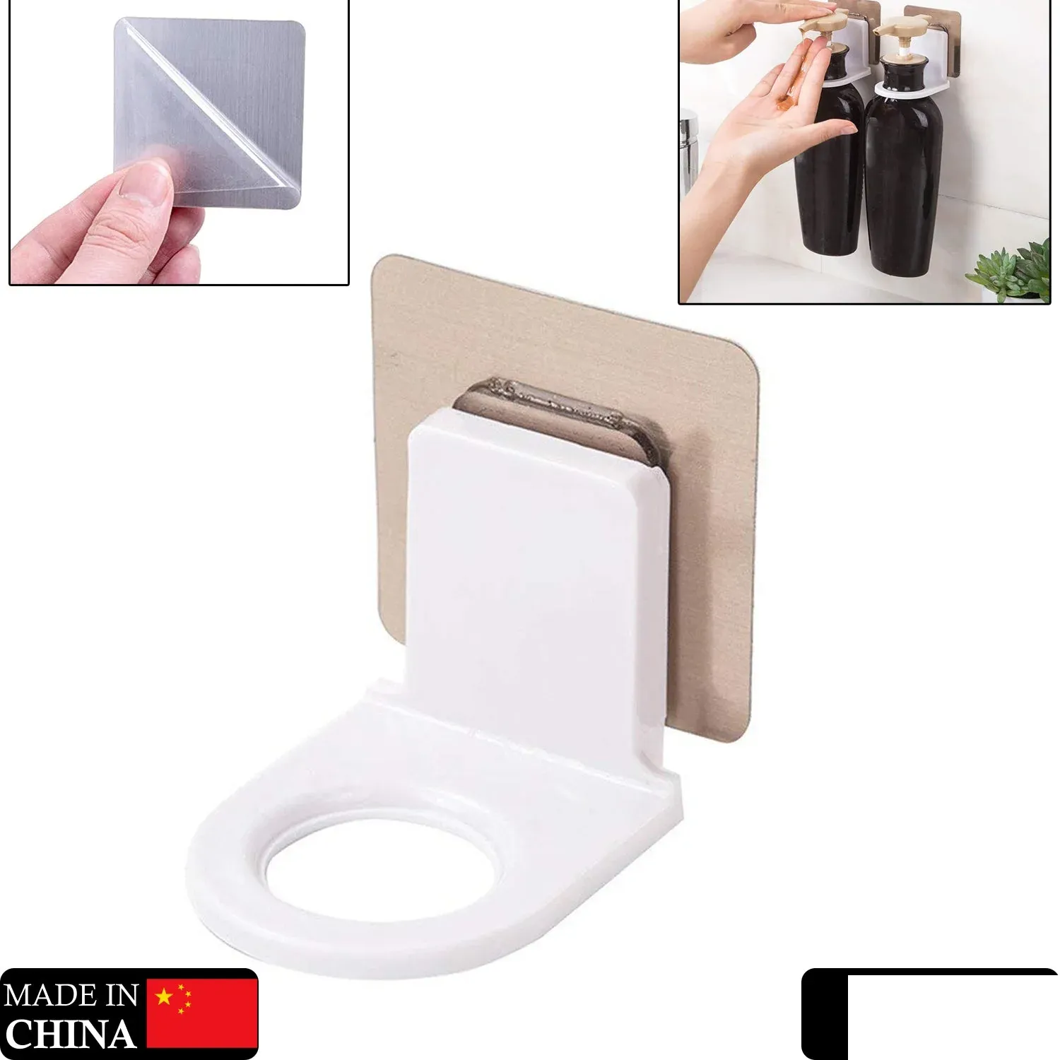 Premium Adhesive Bathroom Hook – No-Drill Shampoo Holder | VelvetBubbles - Buy Online at Alikart
