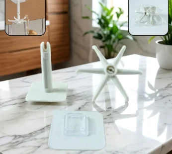 Self-Adhesive Wall Hook – 360° Rotating & Waterproof | GlimmerHome