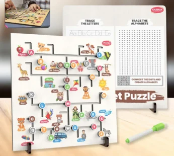Alphabet Puzzle Board for Kids with Animal Illustrations